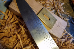 A blade in process of getting a handle fitted