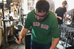 Ryan getting his blade forged to finish (photo by Samantha)